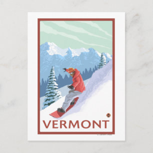 VermontSnowboarder Scene Postcard