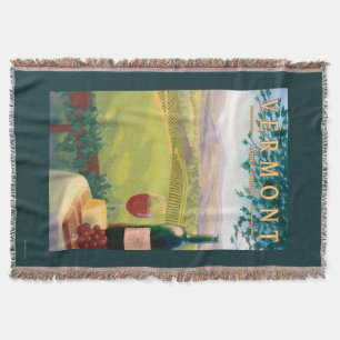 VermontWine Country Scene Throw Blanket