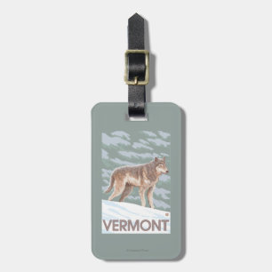 VermontWolf Scene Luggage Tag