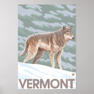 VermontWolf Scene Poster