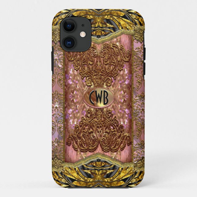 Vermothe Sombey Elegant Victorian Monogram Case-Mate iPhone Case (Back)