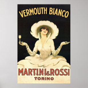 Vermouth Bianco Vintage Beverage Poster