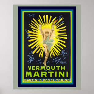 Vermouth Martini Vintage Ad Poster 16 x 20