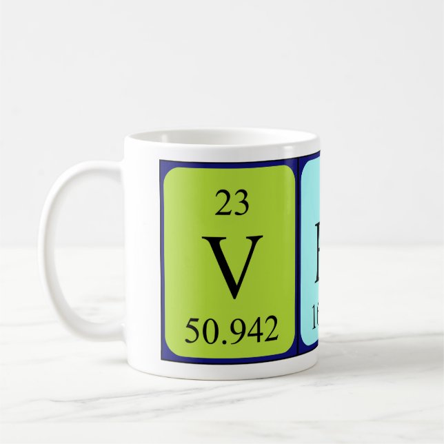 Verna periodic table name mug (Left)