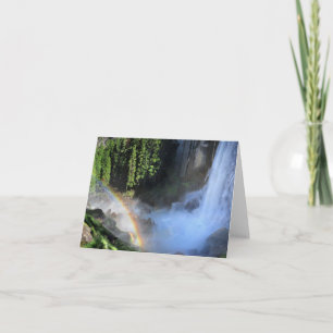 Vernal Fall Hiker and Rainbow Detail - Yosemite Card