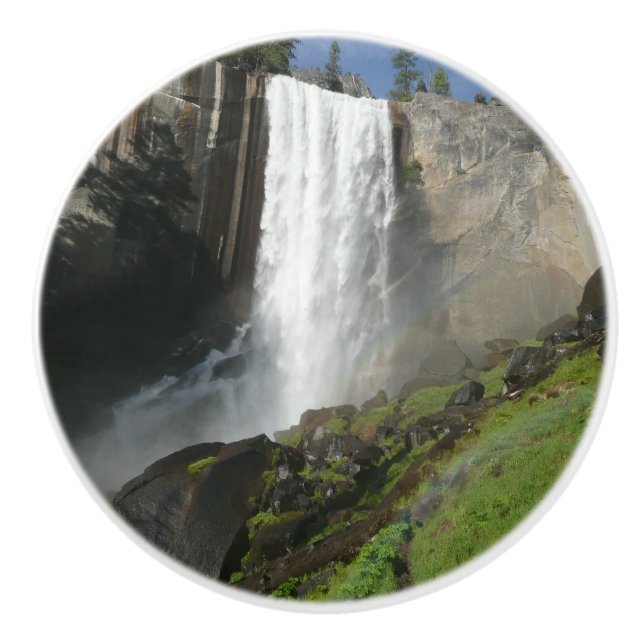 Vernal Falls I in Yosemite National Park Ceramic Knob (Front)