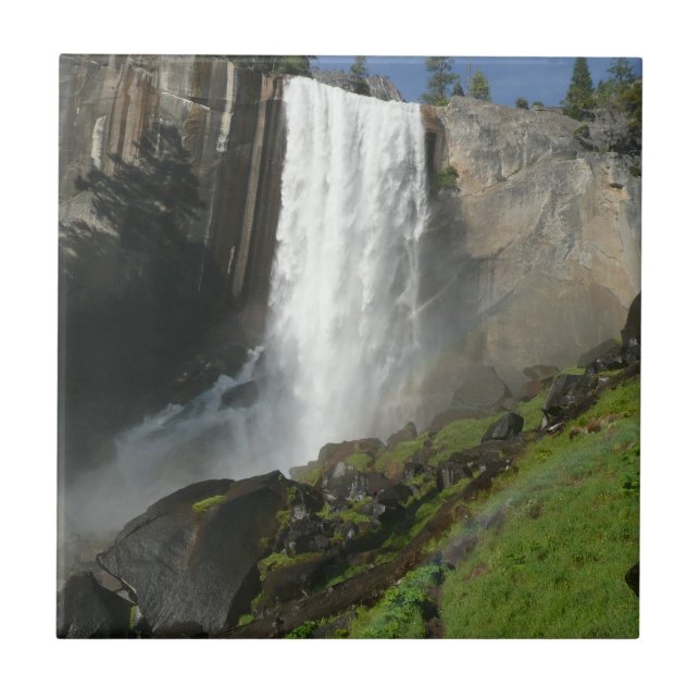 Vernal Falls I in Yosemite National Park Ceramic Tile (Front)