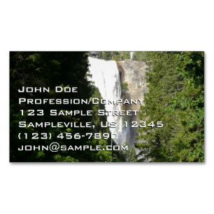 Vernal Falls II in Yosemite National Park Magnetic Business Card