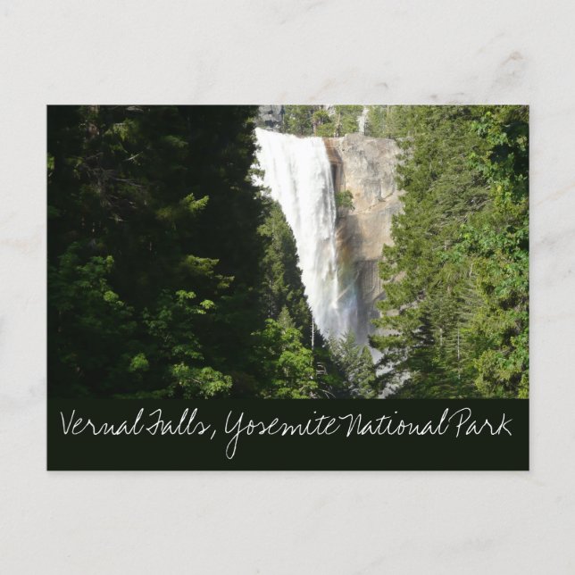 Vernal Falls II in Yosemite National Park Postcard (Front)