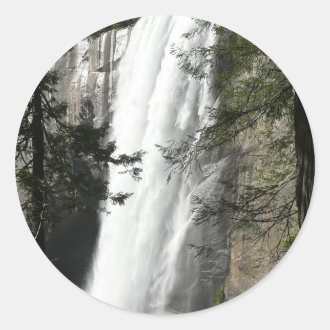 Vernal Falls III at Yosemite National Park Classic Round Sticker (Front)