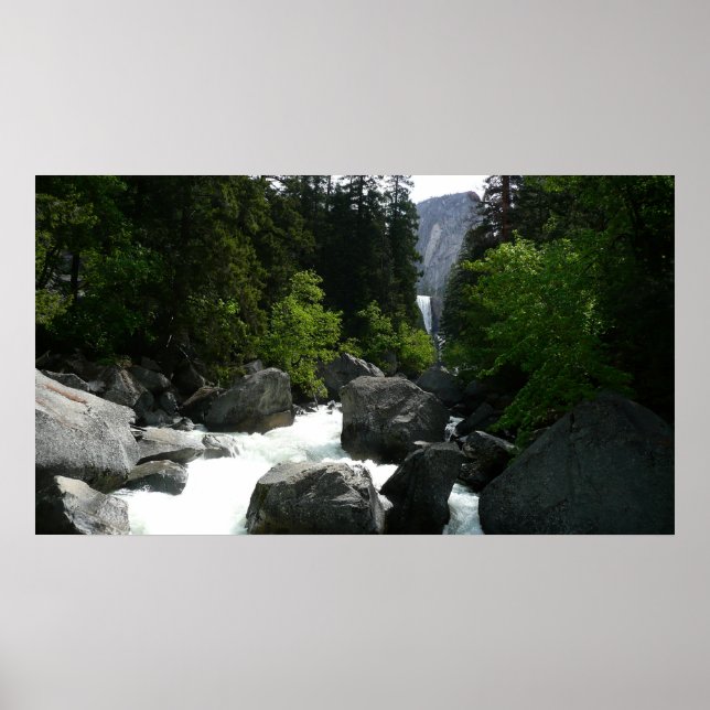 Vernal Falls in the Distance at Yosemite Poster (Front)