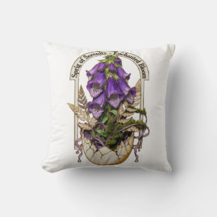 Vernal Foxglove Sprig, Gift for friends Cushion