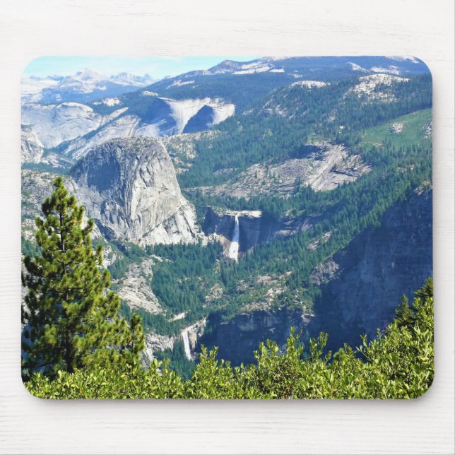 Vernal & Nevada Falls from Glacier Point, CA Mouse Pad (Front)