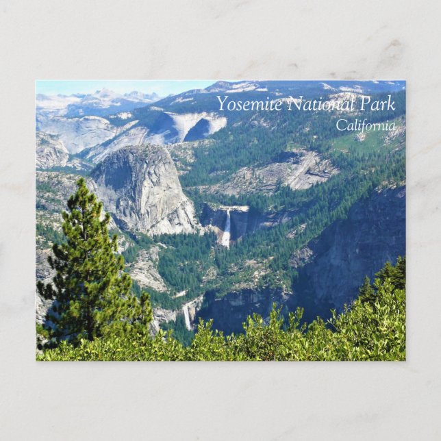 Vernal & Nevada Falls from Glacier Point, CA Postc Postcard (Front)