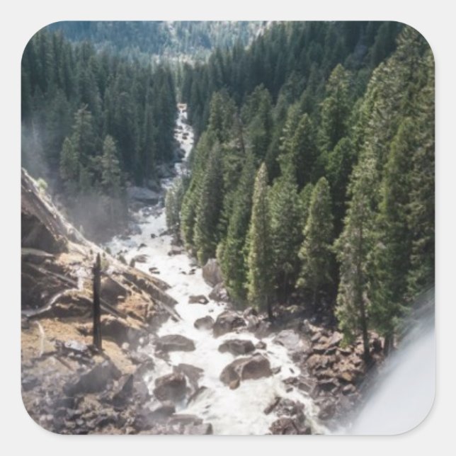 Vernall Fall and Mist Trail Square Sticker (Front)