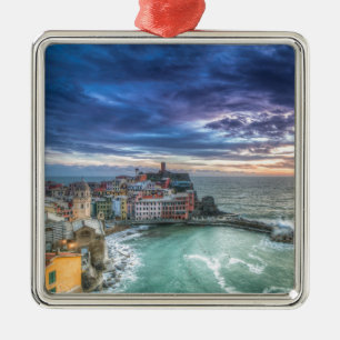 Vernazza at sunset, Italy Metal Ornament
