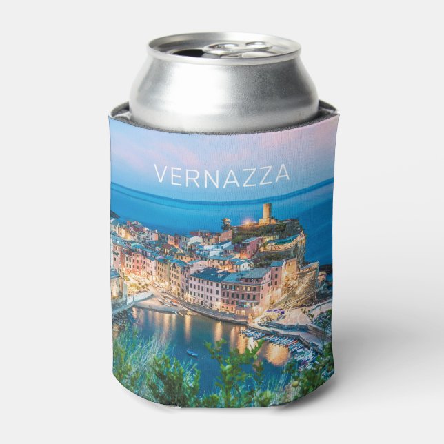 Vernazza Cinque Terre La Spezia Italy Panorama Can Cooler (Can Front)