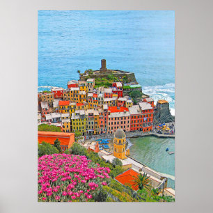 VERNAZZA  - Cinque Terre - panorama - Liguria - Poster