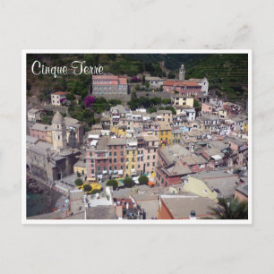 vernazza cinque terre town postcard