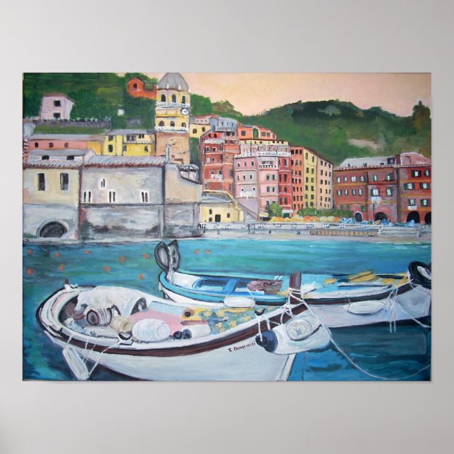 Vernazza Harbour, Cinque Terre Poster (Front)