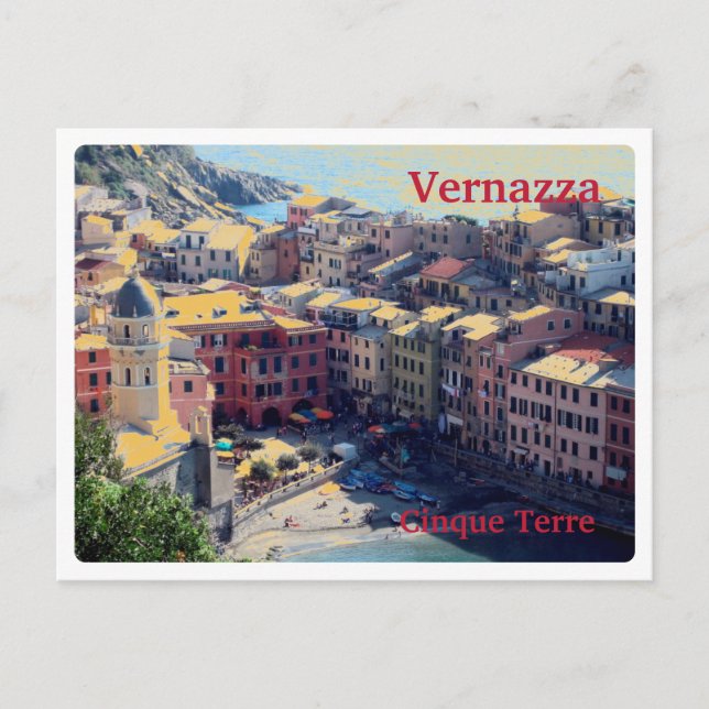 VERNAZZA Italy - Cinque Terre - PANORAMA Postcard (Front)