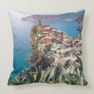 Vernazza town in the Cinque Terre Cushion