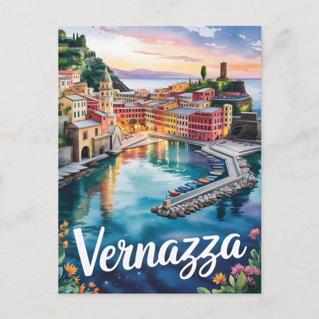 Vernazza watercolor postcard (Front)