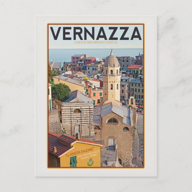 Vernazza (white) postcard (Front)