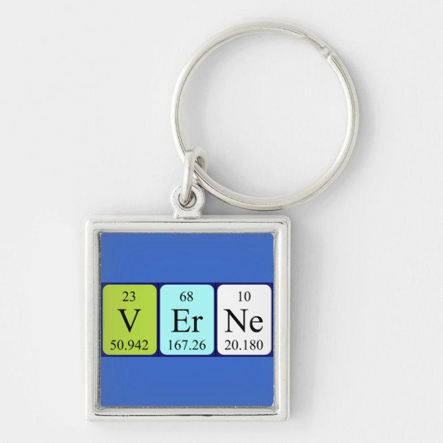 Verne periodic table name keyring (Front)