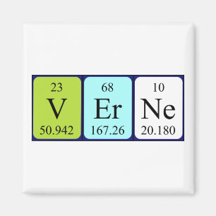 Verne periodic table name magnet