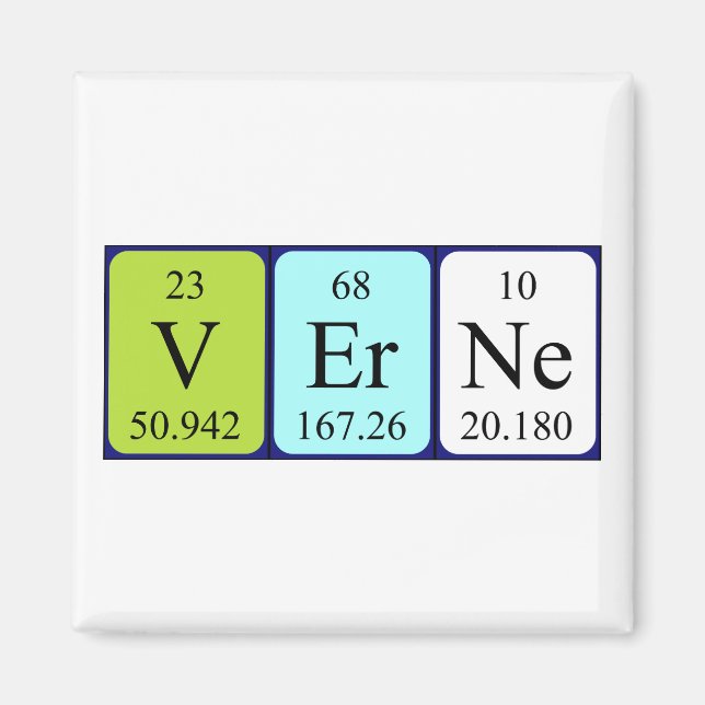 Verne periodic table name magnet (Front)
