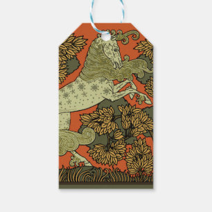 Verneuil Art Nouveau Horse: Vintage Equestrian Gift Tags