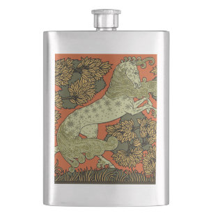 Verneuil Art Nouveau Horse: Vintage Equestrian Hip Flask