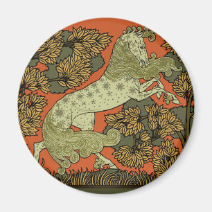 Verneuil Art Nouveau Horse: Vintage Equestrian Magnet
