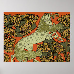 Verneuil Art Nouveau Horse: Vintage Equestrian Poster