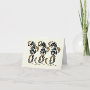 Verneuil Art Nouveau Seahorse Note Cards