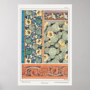 Verneuil, Capucine, Plant, Vintage Style Poster