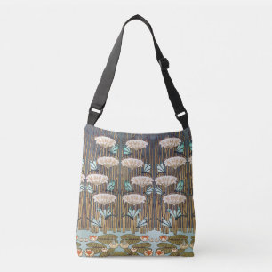 Verneuil Dragonfly Water Lily Art Nouveau: Vintage Crossbody Bag