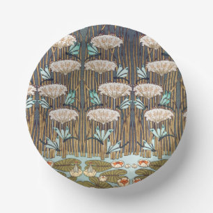 Verneuil Dragonfly Water Lily Art Nouveau: Vintage Paper Plate