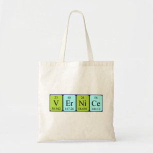 Vernice periodic table name tote bag