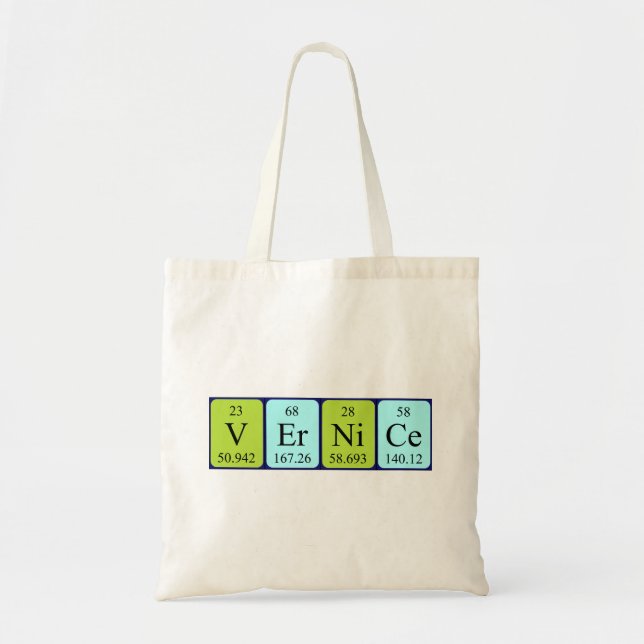 Vernice periodic table name tote bag (Front)