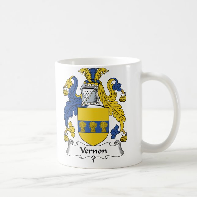Vernon Family Crest Coffee Mug (Right)