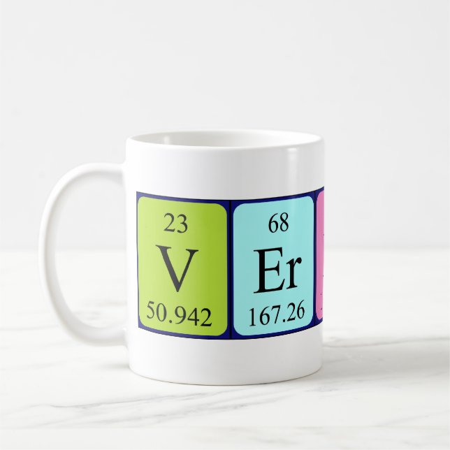 Vernon periodic table name mug (Left)