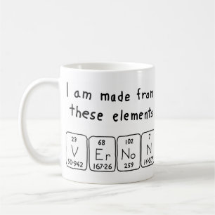 Vernon periodic table name mug