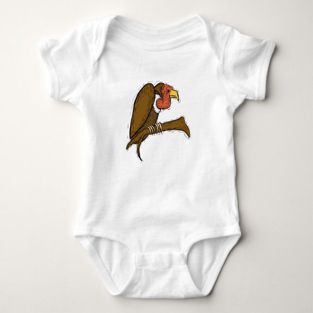 Vernon Vulture Baby Bodysuit (Front)