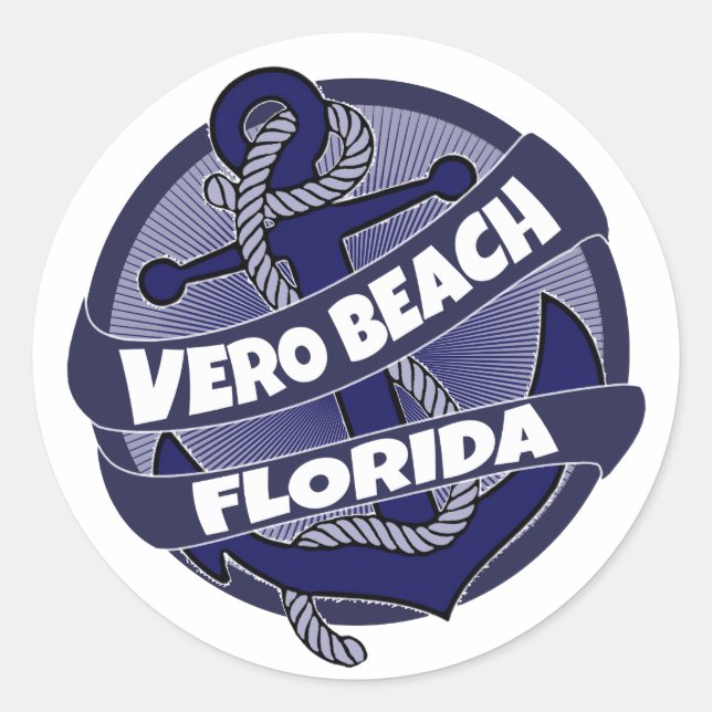 Vero Beach Florida anchor stickers (Front)