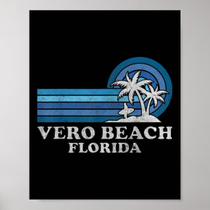 Vero Beach Florida Family Summer Vacation Vintage  Poster