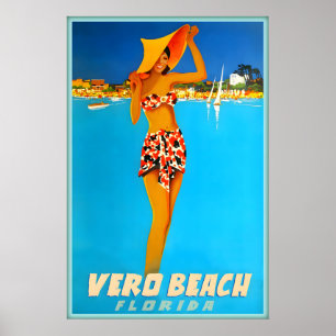 Vero Beach Florida Indian River County Travel Poster