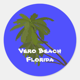 Vero Beach, Florida, Palm Trees Sticker