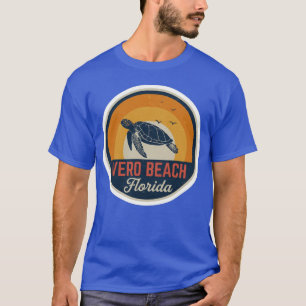 Vero Beach Florida Retro Seaurtle Beach Souvenir v T-Shirt